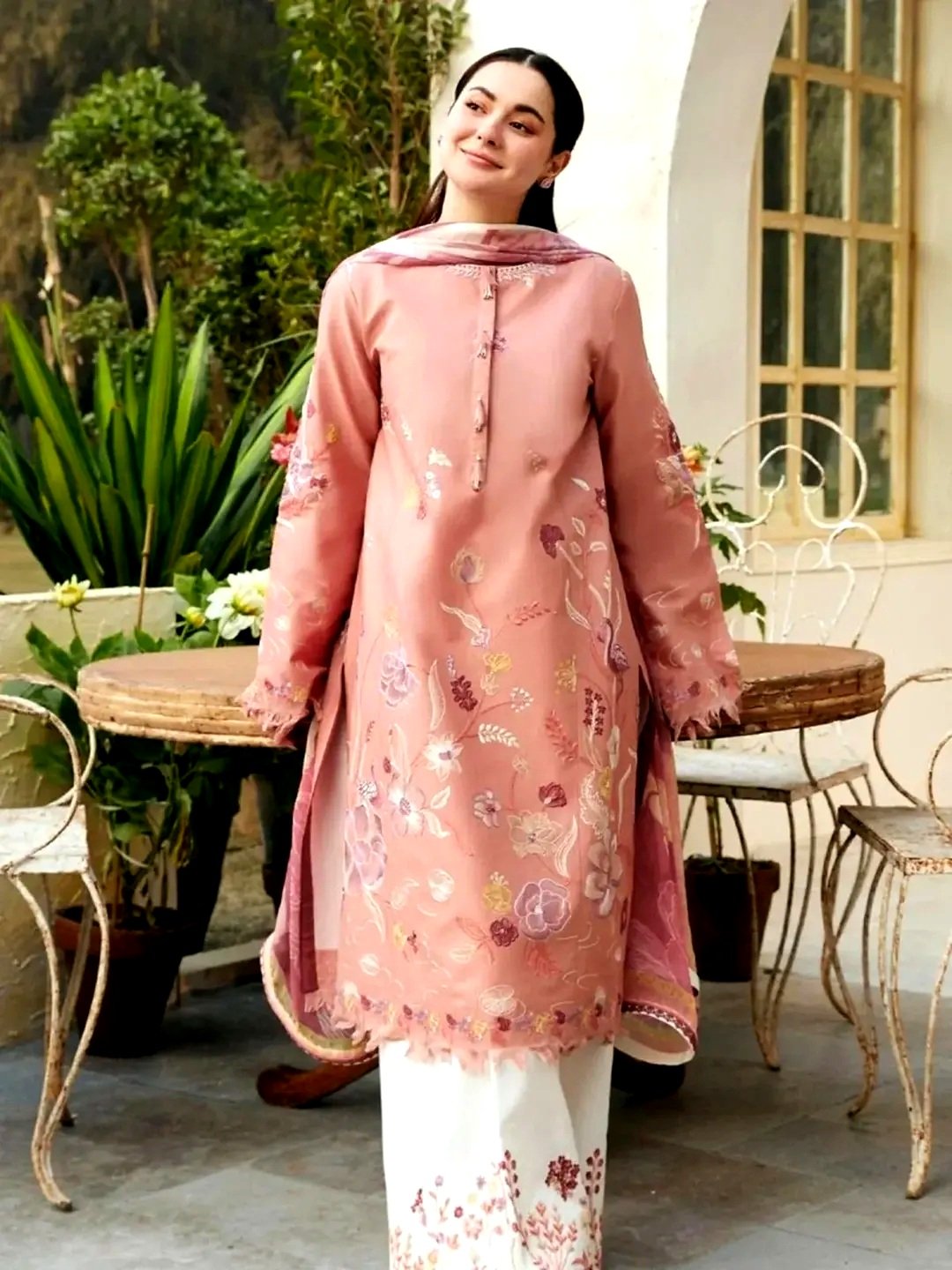 Sahrosh Embroidered 3pcElevate your winter wardrobe with this beautifully crafted Dhanak fabric.jpg রেডি থ্রি পিস - Image 1